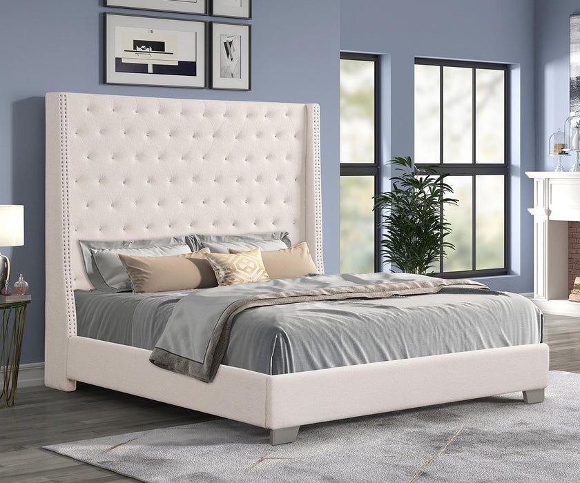 Lyra Boucle Fabric Bed Frame - Queen/King