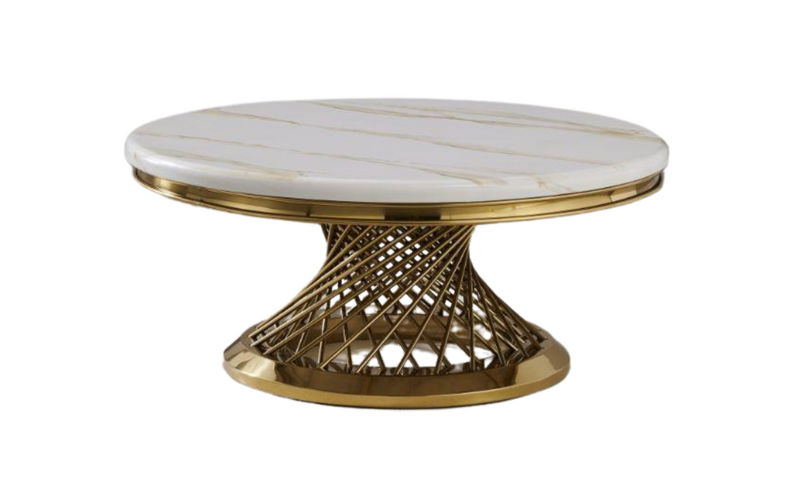 Remi Marble Coffee Table - Gold