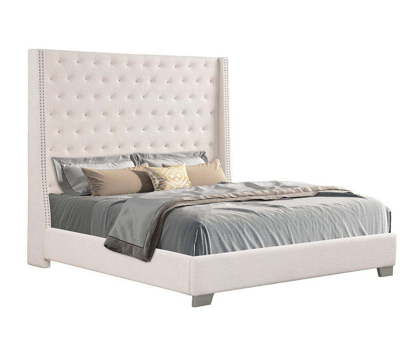 Lyra Boucle Fabric Bed Frame - Queen/King