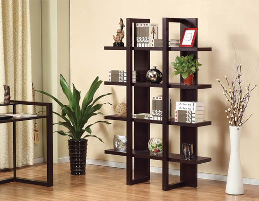 BookCase/Shelf - Espresso - Decor Furniture & Mattress
