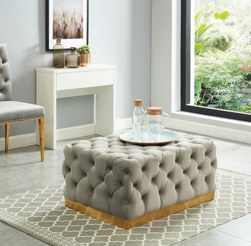 Portia Square Ottoman (Color Options) - Decor Furniture & Mattress