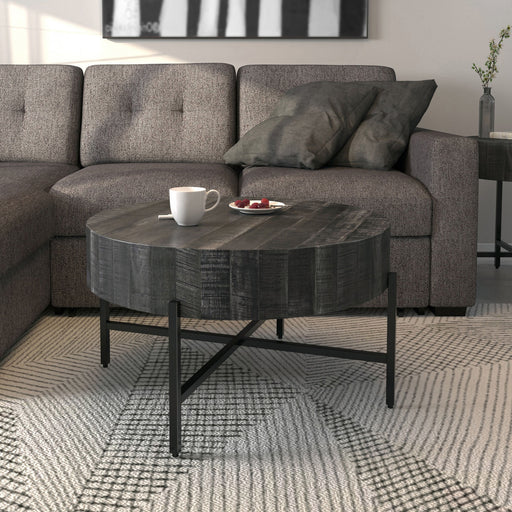 Blox Round Coffee Table - Grey - Decor Furniture & Mattress