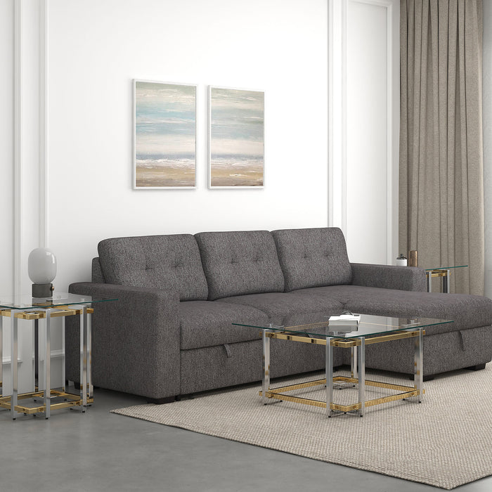 Florina Square Coffee Table Series - Silver/Gold - Decor Furniture & Mattress
