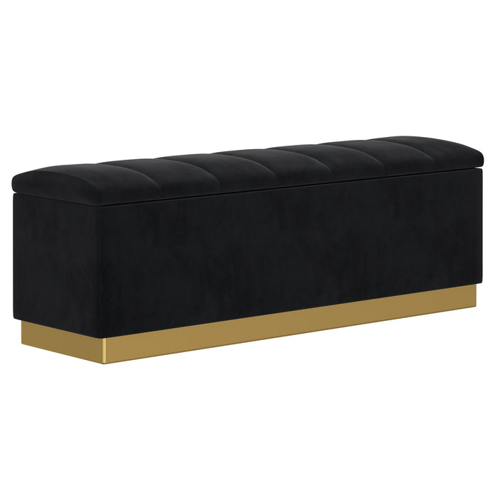 Esna Storage Ottoman - Black - Decor Furniture & Mattress