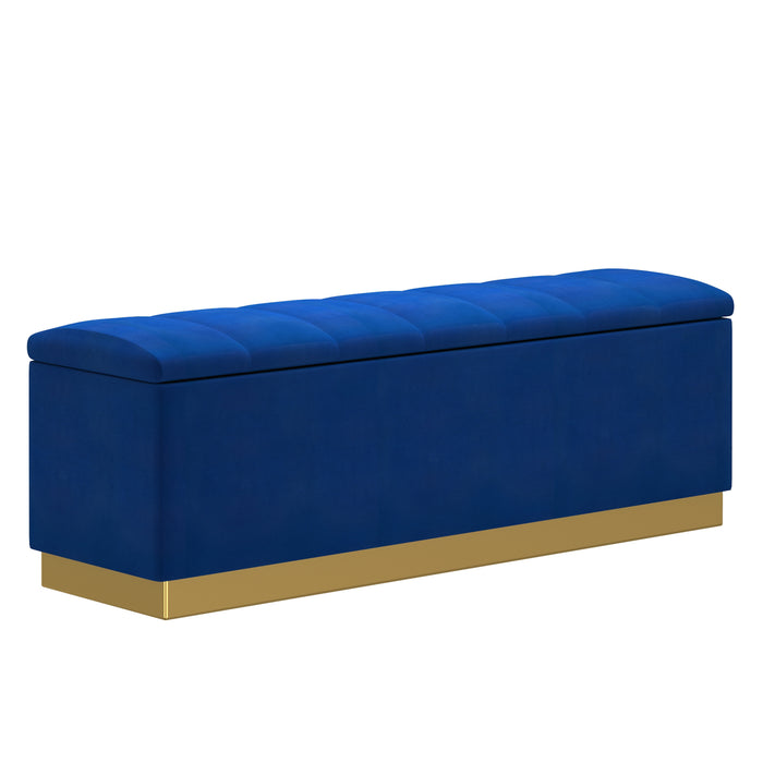 Esna Storage Ottoman - Blue - Decor Furniture & Mattress