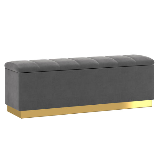 Esna Storage Ottoman - Grey - Decor Furniture & Mattress