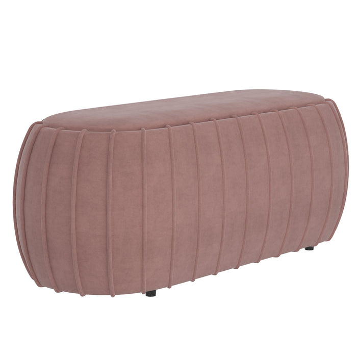 Gayle Ottoman - Blush Pink - Decor Furniture & Mattress