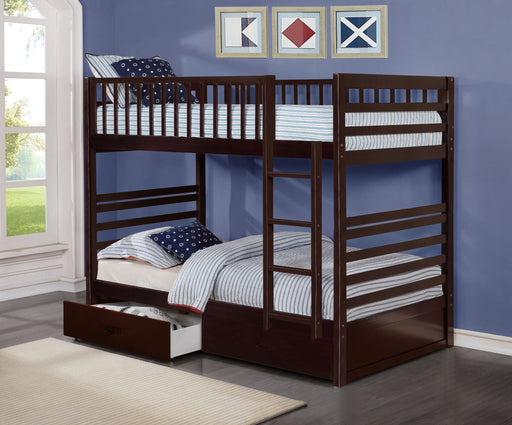 Lucie Twin/Twin Bunk Bed (Colour Options) - Decor Furniture & Mattress