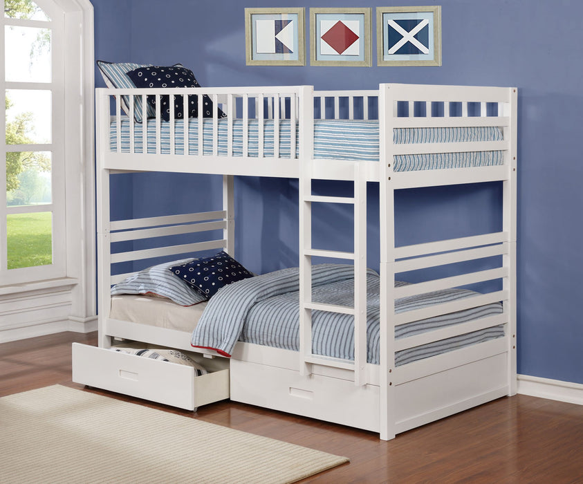 Lucie Twin/Twin Bunk Bed (Colour Options) - Decor Furniture & Mattress