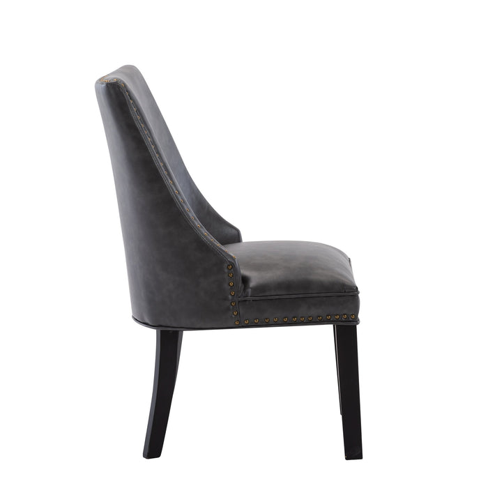 Elle Dining Chairs - Grey PU - Decor Furniture & Mattress