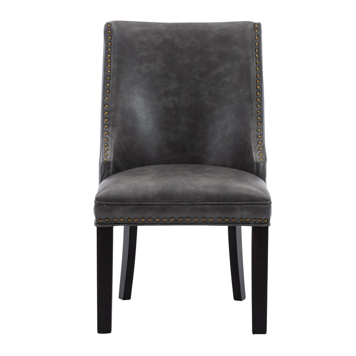 Elle Dining Chairs - Grey PU - Decor Furniture & Mattress