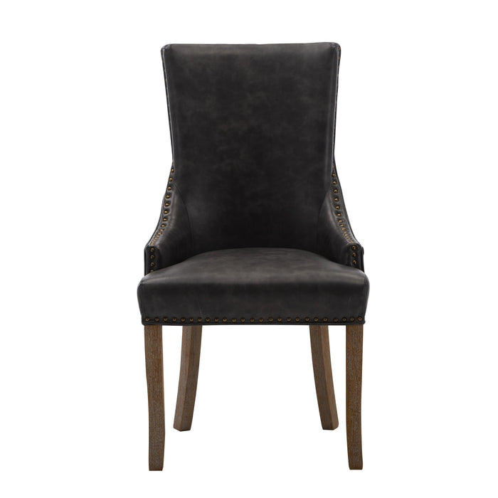 Madonna Dining Chair - Grey PU - Decor Furniture & Mattress