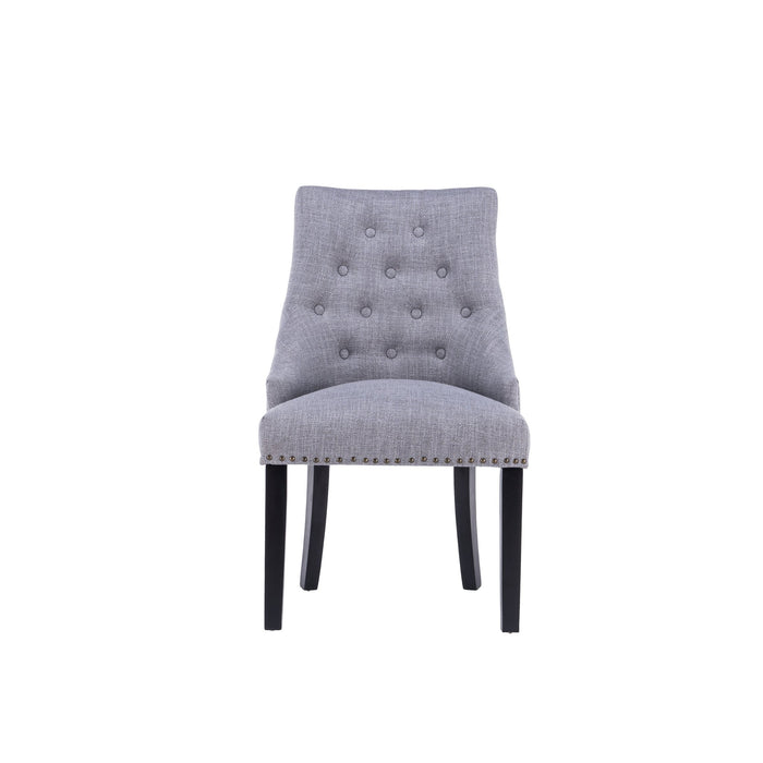 Maya Dining Chair (Set of 2) - Medium Grey Fabric - Decor Furniture & Mattress