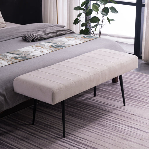 Emmanual Bench - Beige/Grey - Decor Furniture & Mattress