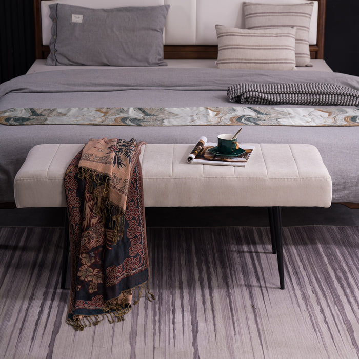 Emmanual Bench - Beige/Grey - Decor Furniture & Mattress