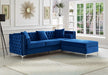 Eric Reversible Sectional - Blue - Decor Furniture & Mattress