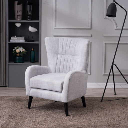 Avery Arm Chair - Textured Light Grey/Medium Grey - Decor Furniture & Mattress