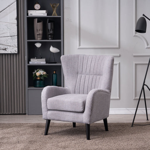 Avery Arm Chair - Textured Light Grey/Medium Grey - Decor Furniture & Mattress