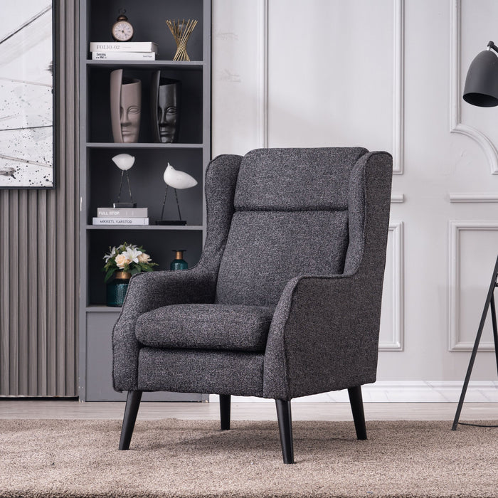 Massey Arm Chair - Charcoal/ Li Grey - Decor Furniture & Mattress