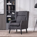Massey Arm Chair - Charcoal/ Li Grey - Decor Furniture & Mattress