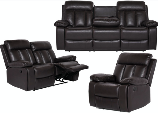 Alena Recliner Series - Chocolate - Decor Furniture & Mattress