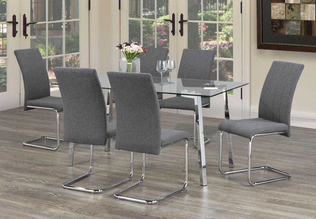 7pc glass dining set