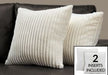 Ribbed Style Toss Pillows (Set of 2) - Decor Furniture & Mattress