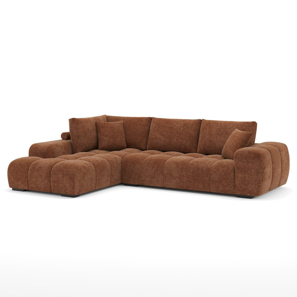 Zara sectional sofa in rust