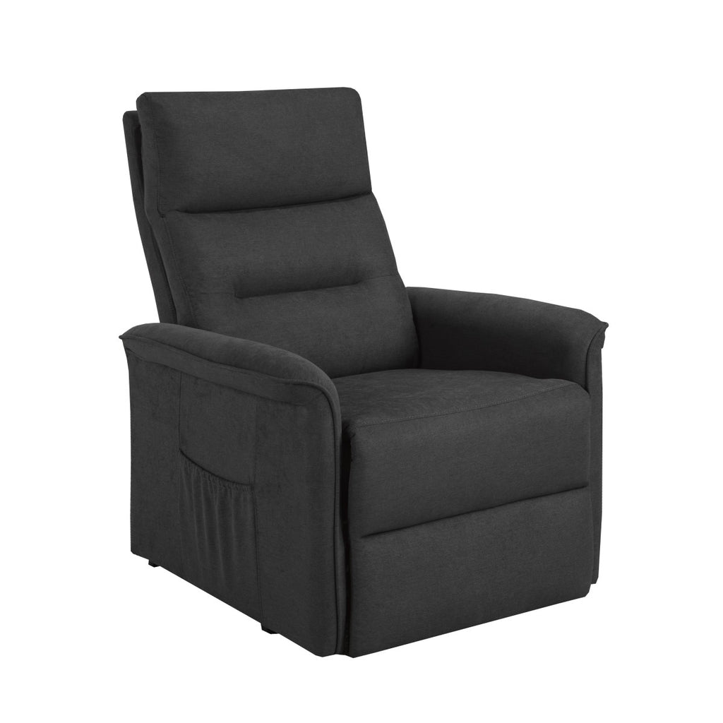 Power lift recliner chair model 8106 in dark grey