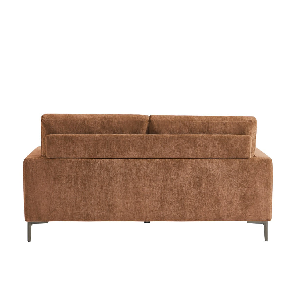 Contemporary 3-Seater Sofa - Terracotta