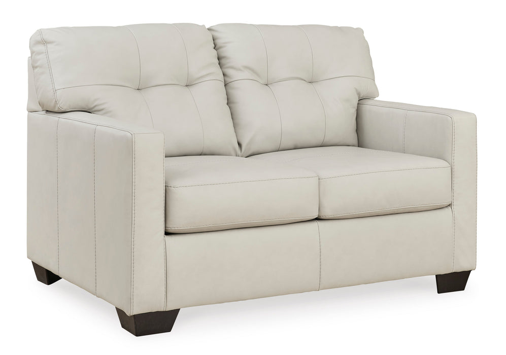 Belziani Genuine Leather Match Loveseat