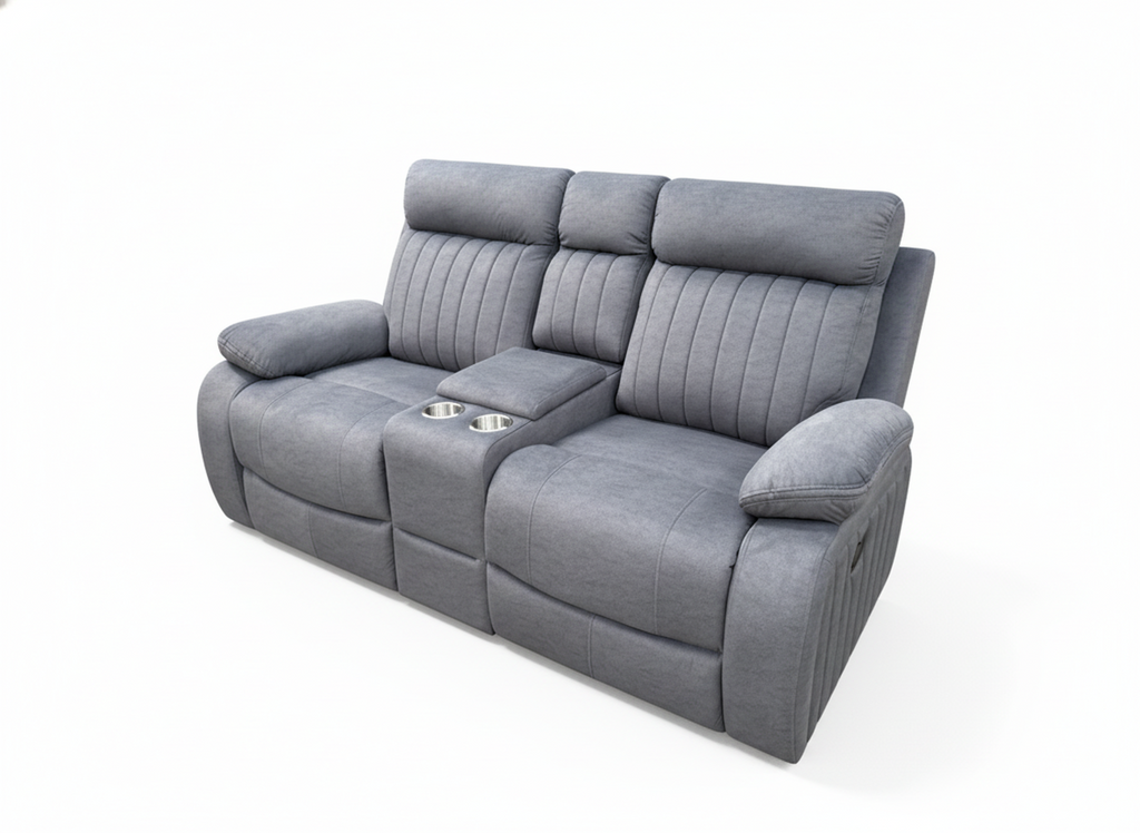 Elyse reclining loveseat in grey