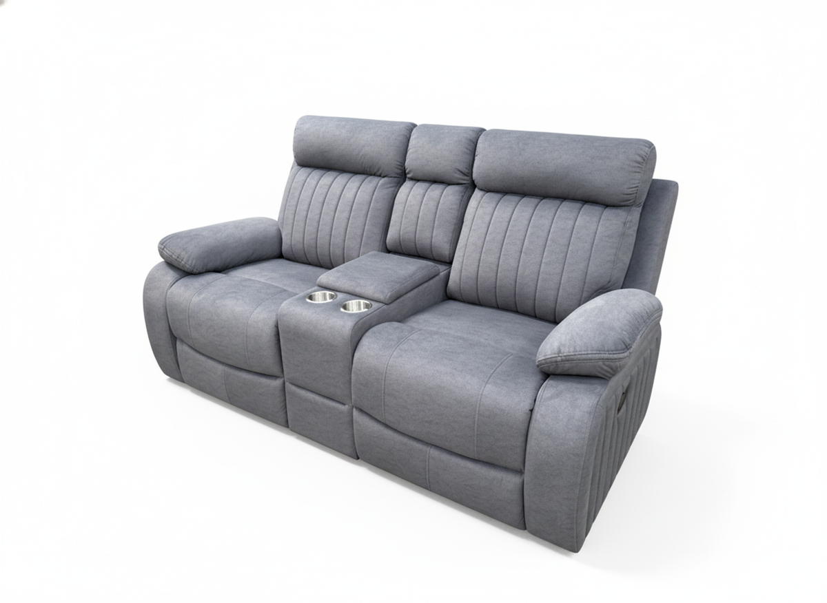 Elyse reclining loveseat in grey
