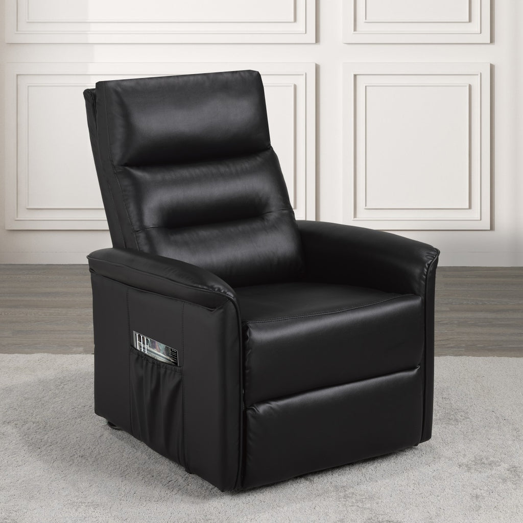Power lift recliner chair model 8106 in black