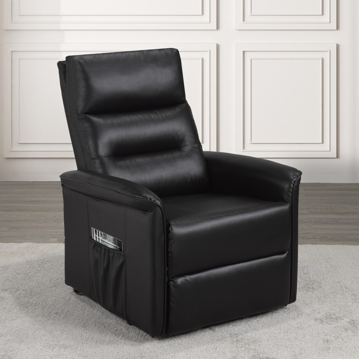 Power lift recliner chair model 8106 in black