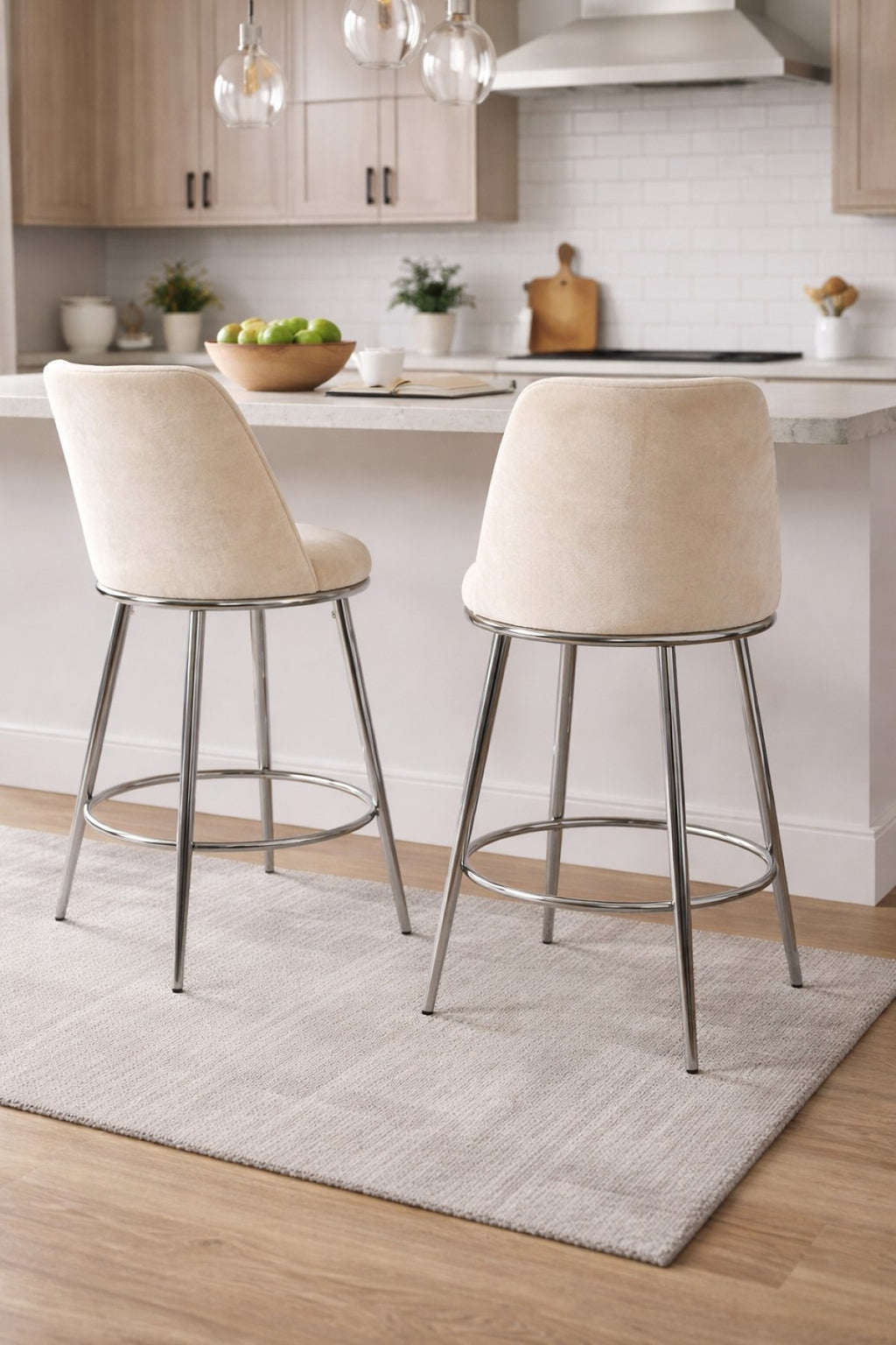 Nova Counter Stools - Set of 2 - Beige