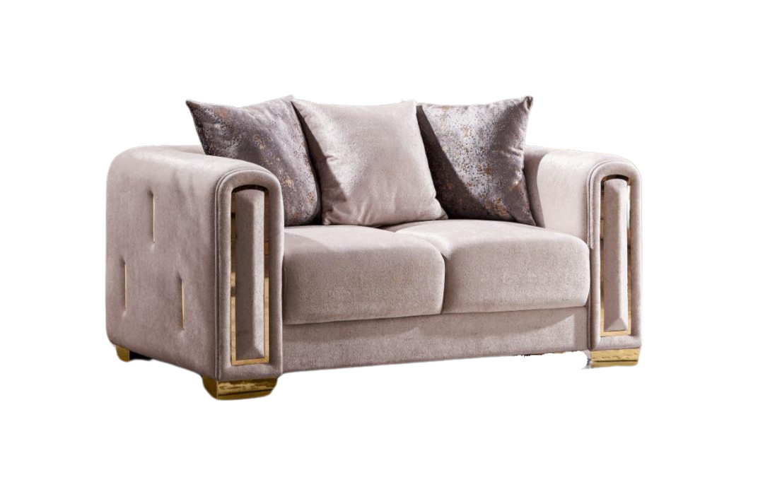 Impreza Loveseat - Cream/Grey