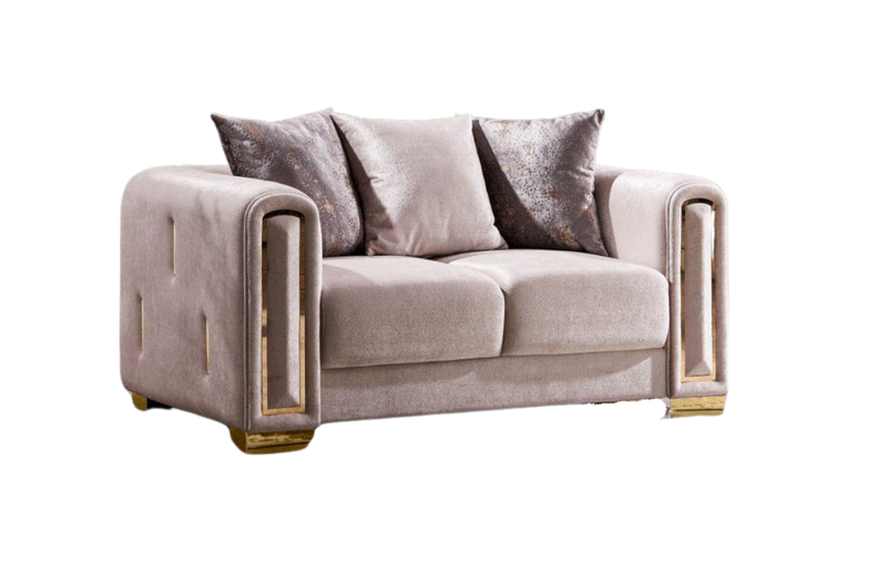 Impreza Loveseat - Cream/Grey