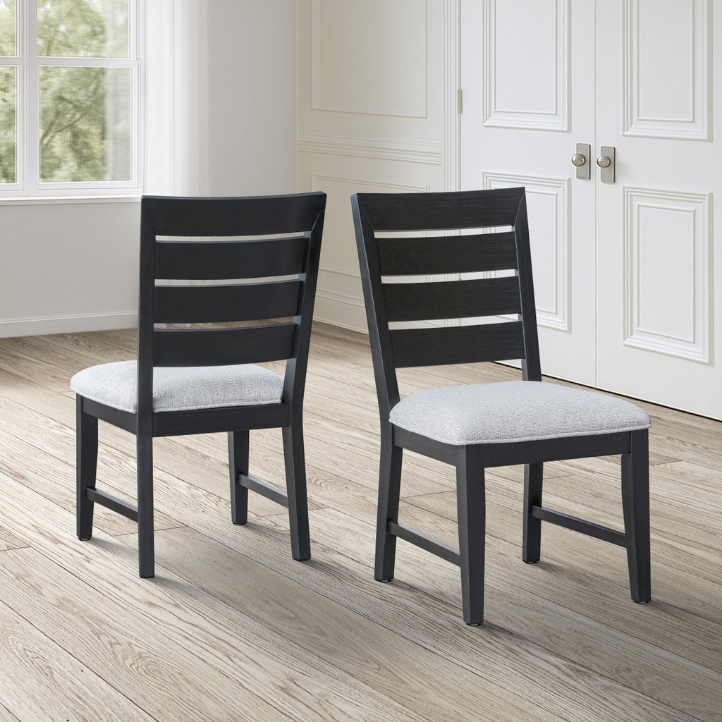 Ottilie 7-Piece Extendable Dining Set - Oak & Black