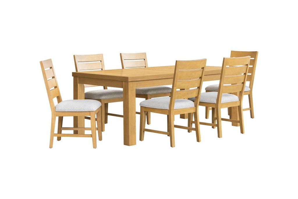 Ottilie 7-piece extendable dining set in oak