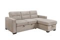 Reversible Sectional Sleeper with Storage - Taupe
