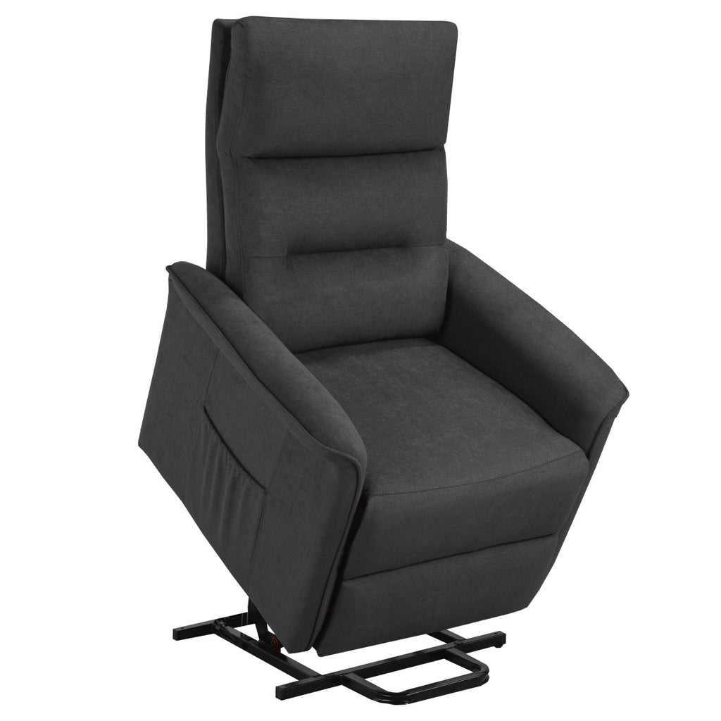 Power lift recliner chair model 8106 in dark grey