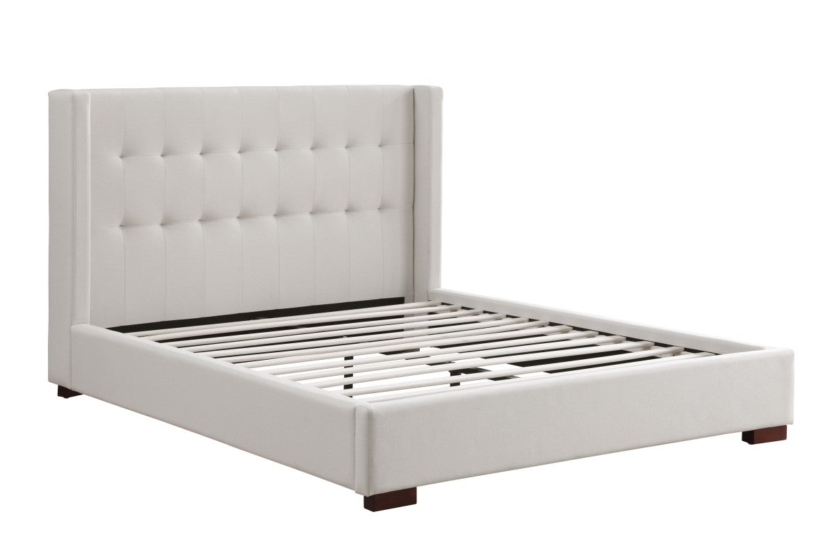 Micah Tufted Upholstered Platform Bed - Beige