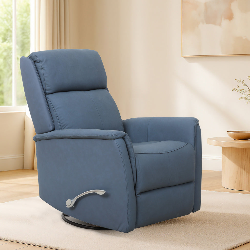 Glider Rocker Recliner - Top-Grain Leather Match