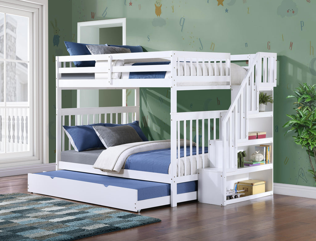 Mission Double over Double Bunk Bed with Reversible Staircase