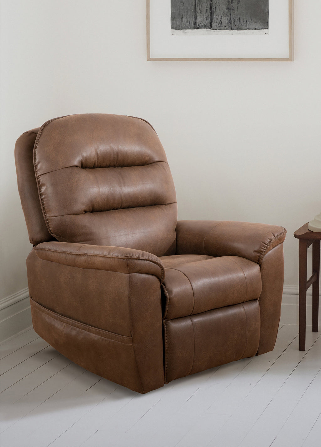 Power Lift Chair - Brown Leather Match