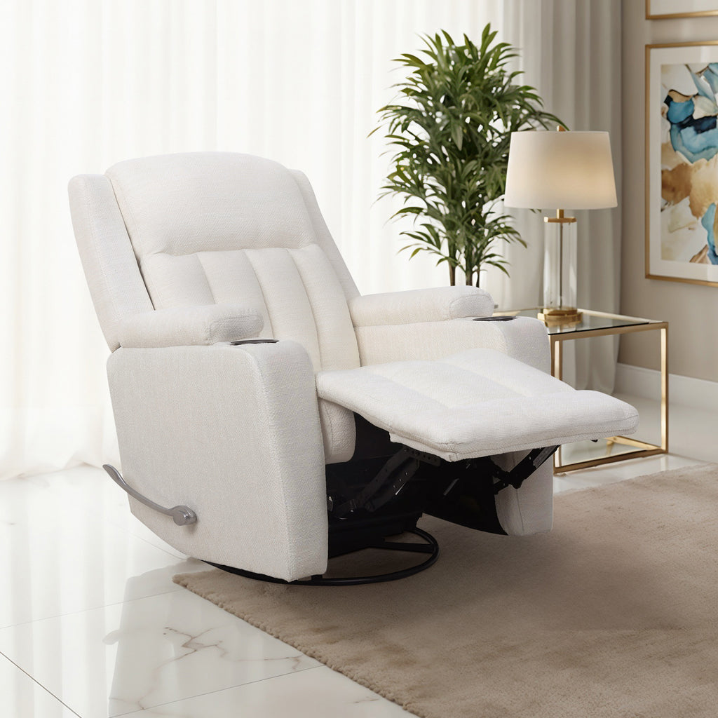 Swivel Glider Recliner with Cup Holders