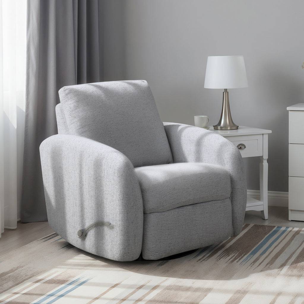 Rounded Swivel Glider Recliner - Sahara Arctic