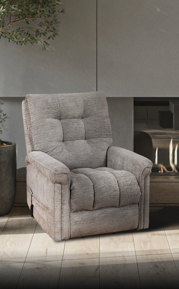 Tufted Power Lift Chair - Grey