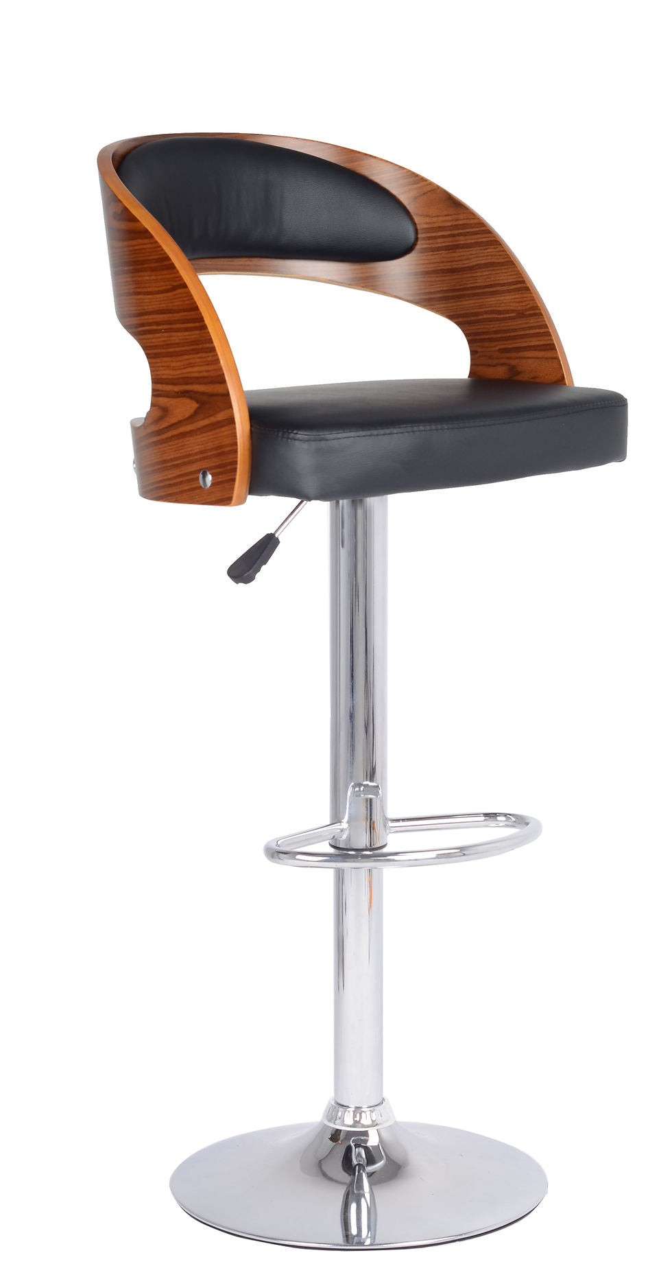 IFDC ST-7505 black adjustable bar stool detail view